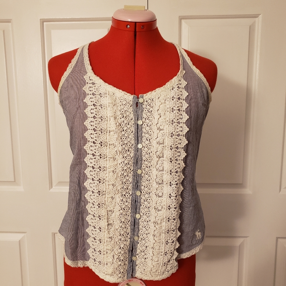 Abercrombie & Fitch Lace-Up Halter Tank